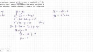 ОГЭ Задание №22 График функции  При каком значении p прямая  имеет с параболой  одну общую точку?
