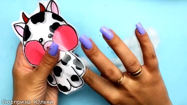 СКВИШИ Лалафанфан своими руками из бумаги | Сюрпризы Юльки DIY сквиши лалафан. смотреть онлайн