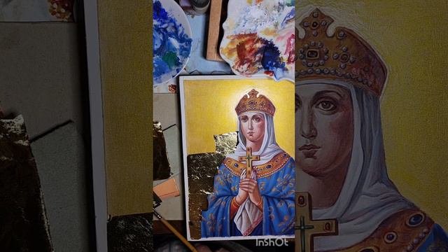 золочение иконы, процесс написания. смотреть онлайн