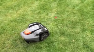 Газонокосилка-робот Husqvarna Automower 105 в действии