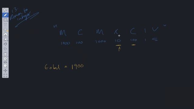 Roman to Integer - LeetCode 13 - JavaScript смотреть онлайн