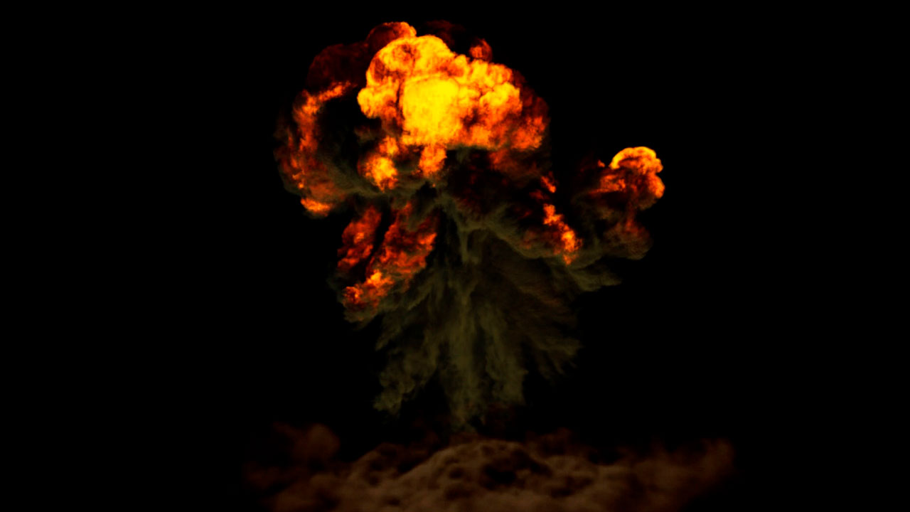 Мощный взрыв в Cinema 4D. Плагин TurbulenceFD