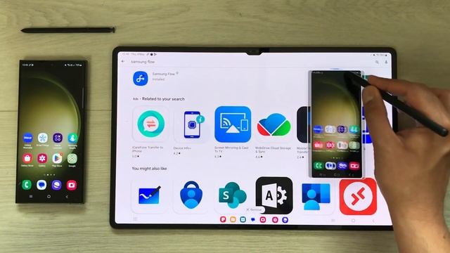 How to Control Samsung S23 Ultra through Tab S8 Ultra - Phone Inside Tablet смотреть онлайн