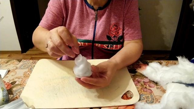 Мороженое из вафельного полотенца и ваты. Мастер класс. смотреть онлайн