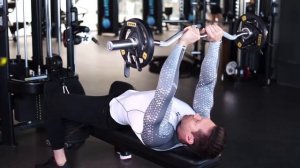 Качаем трицепс! Французский жим лежа/ разгибания рук со штангой лежа. Упражнения для трицепса.