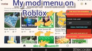 roblox who you can download mod menu part#2 to no see the icon come out and come back in the Game.