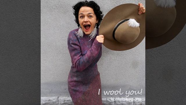 Валяное платье из шерсти и шелка Сиреневая мелодия смотреть онлайн