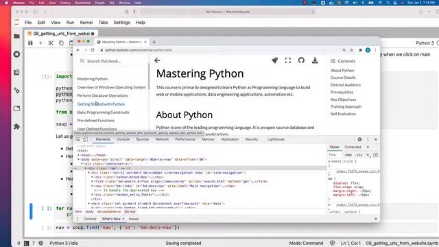 Mastering Python - Web Scraping using BeautifulSoup - 08 Getting urls from Website