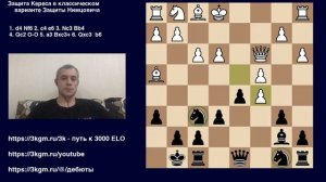 Лучшая игра за чёрных в классическом варианте Защиты Нимцовича