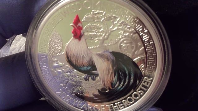 Серебряный набор из 2 монет, год петуха,Австралия. смотреть онлайн