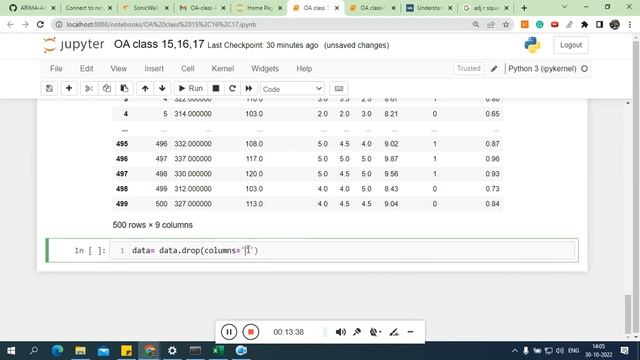 17 linear regression for  Prediction of admission with GRE score (python)