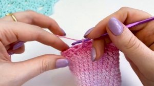 Рельефная резинка крючком | Вязание крючком | Как научиться вязать крючком
