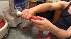 Приготовление колбасок из лося!!!