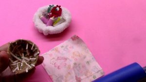 DIY Корзинка из картона и бечёвки для куклы мини реборн