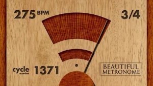 275 BPM 3 4 Wood Metronome HD