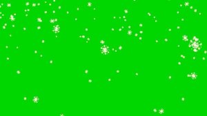 Снежинки футаж на зелёном фоне