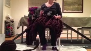 Большой плед из толстой пряжи