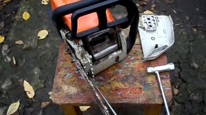 STIHL MS 180 как натянуть цепь ??