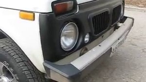 Решетка радиатора Нива 2121 "BMW" с ПТФ.