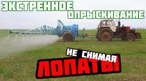 Первое опрыскивание Озимой в 2021г. ЮМЗ 6 с самодельным, прицепным опрыскивателем.