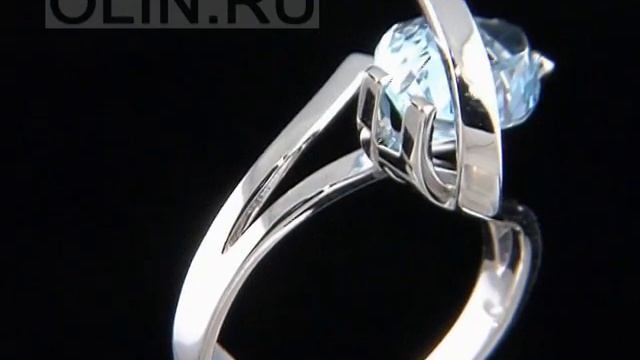 Топаз "Маркиз" в белом золоте 585 смотреть онлайн