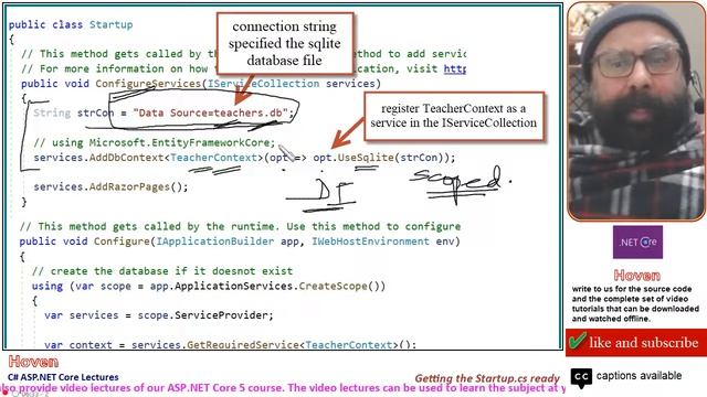 (Beginner Level) Step 2: Getting the Startup.cs ready (Master Detail Project - 3) | ASP.NET Core 5