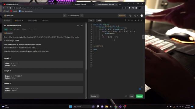 LeetCode Valid Parentheses Solution || Stack Data Structures смотреть онлайн
