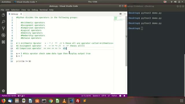 How to use operators in python3 смотреть онлайн