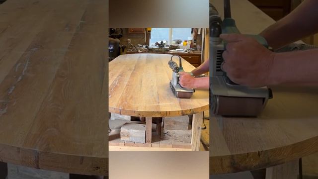 4’x11’ dining table from amazing old oak. #woodworker #woodwork