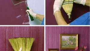 Как стильно покрасить стены без лишних трат, используя обычную губку, тряпку и веник