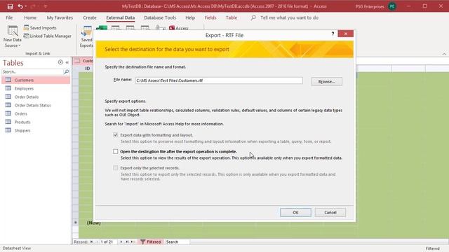 How to Export MS Access table data to Word as RTF - Office 365 смотреть онлайн