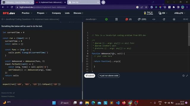 Debounce | Frontend Interview Preparation | Part - 4 смотреть онлайн