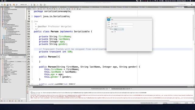 Java Serialization - Skipping Private Data - Transient Keyword - About Page Final Project - Summary смотреть онлайн
