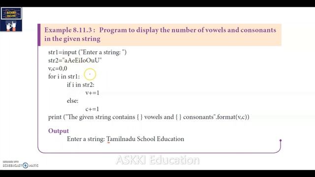 ?12th Computer Science | Chapter 8 Strings and string manipulation | Python Programs | Part#5
