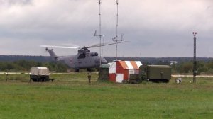 Вертолет Ми-26Т в Кубинке - взлет с разбегом