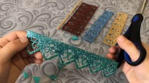 Кружево из фоамирана просто и быстро своими руками. Украшение для поделок из фоамирана. Идея