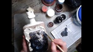 Декупаж бутылка - книга.