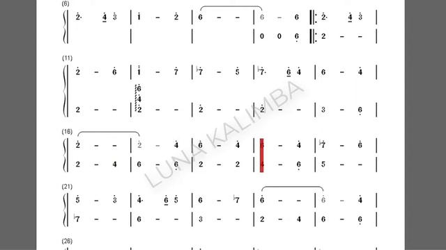 (17-key kalimba tabs) HEDWIG'S THEME - from Harry Potter смотреть онлайн