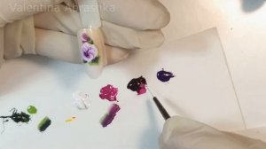 Фиалки. Анютины глазки. Гель-красками. Painting Nails.Violet.