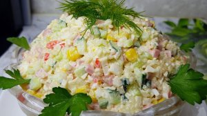 Крабовый салат с Колбасой, цыганка готовит. Gipsy cuisine.