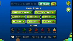 как находить уровни в поиске geometry dash 2.1