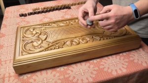 Как сделать резные нарды часть 3 обзор, резьба по дереву