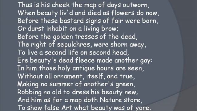 Sonnet 68 The Map Of Days смотреть онлайн