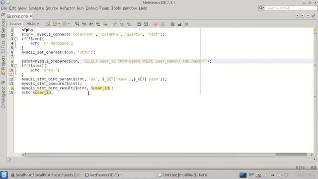 05.4.MySQLi - Базово използване - част 2 - Prepared Statements (Gatakka 07.10.2013) - 00.34.32h