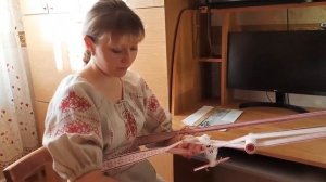 Обережный узорный пояс. Мастер традиционного ткачества Анастасия Смирнова, г. Ишим.