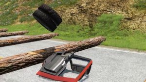 Тачки против 100 упавших деревьев – BeamNG.Drive