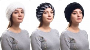 Повязка "Ободок" из меха норки на трикотажной основе