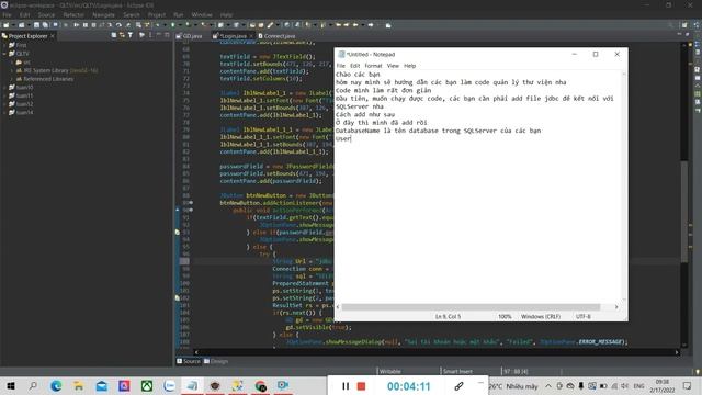 CODE JAVA: QUẢN LÝ THƯ VIỆN kết nối SQL ( Gồm các chức năng Thêm, Sửa, Xóa, Tìm kiếm ) cực đơn giản смотреть онлайн