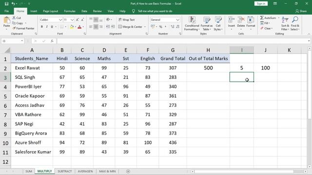 Learn Most Used Basic Formula in Excel 2020 | Excel Tutorial for Beginner in Hindi | TeachToEach