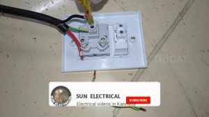 Switch Box Connection in Kannada | One Switch & One Socket Connection | @SUNELECTRICAL | #ಕನ್ನಡ